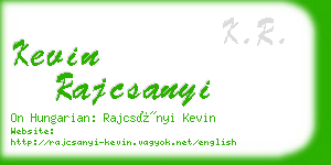 kevin rajcsanyi business card